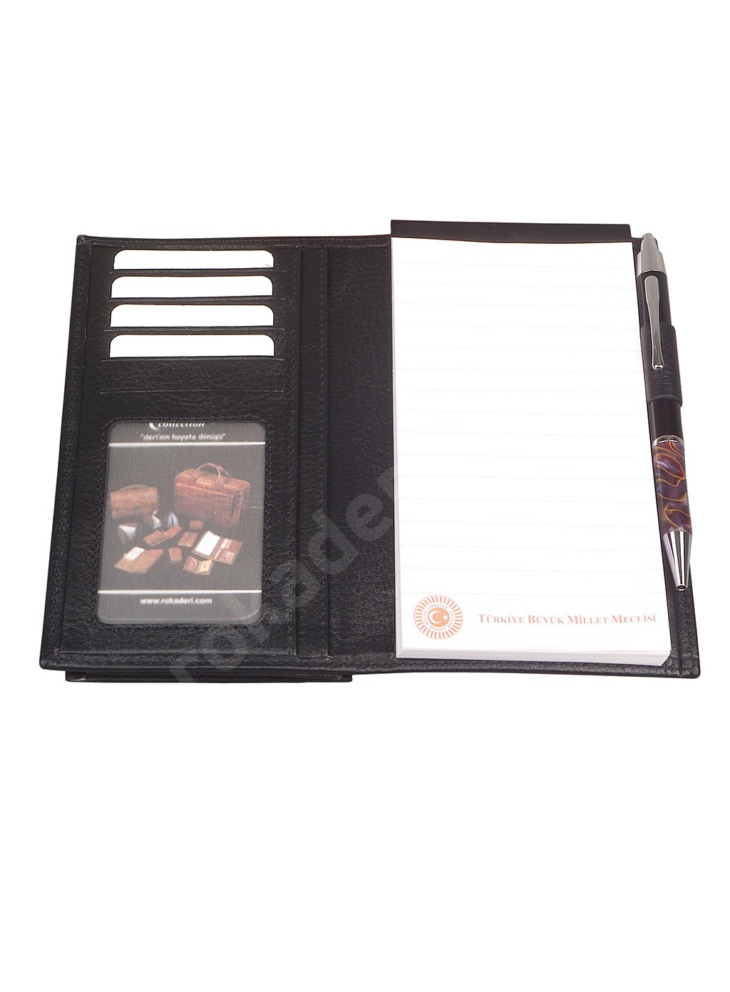 Leather Memo and Pen Holder 3013